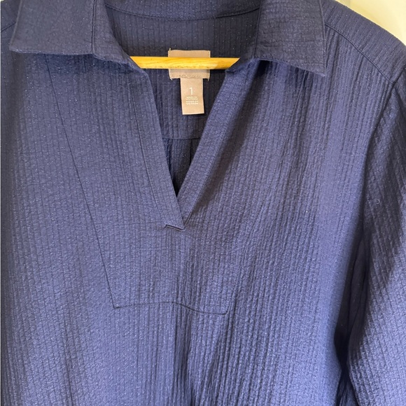 Chico’s Navy Tunic Top - Picture 4 of 6